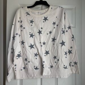 Grayson Threads White and Gray Star Sweatshirt